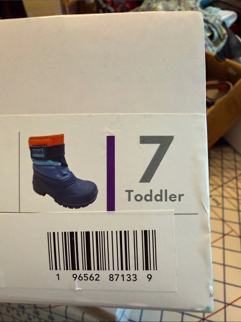 Carter's Navy, Light Blue & Orange Toddler Snow Boots - Picture 5 of 5